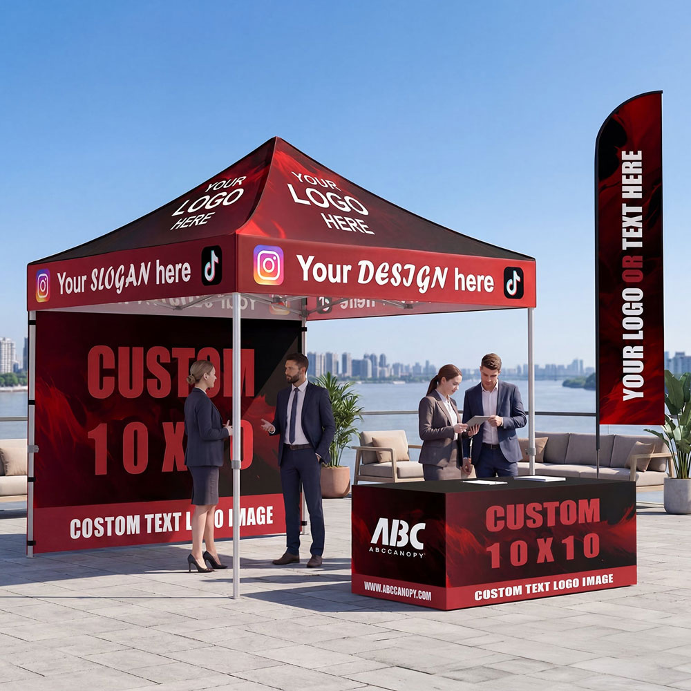 10x10 Heavy Duty Waterproof Pop Up Canopy Tent