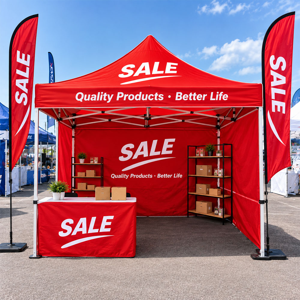 Custom 10x10ft Trade Show Tents Heavy Duty Pop Up Canopy Tent for Outdoor Events